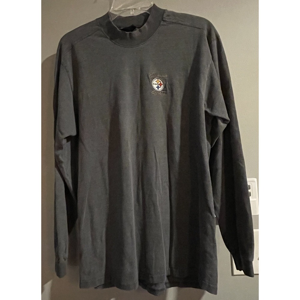 Lee Sport Pittsburgh Steelers Shirt Long Sleeve Vintage Mock Neck Size Medium